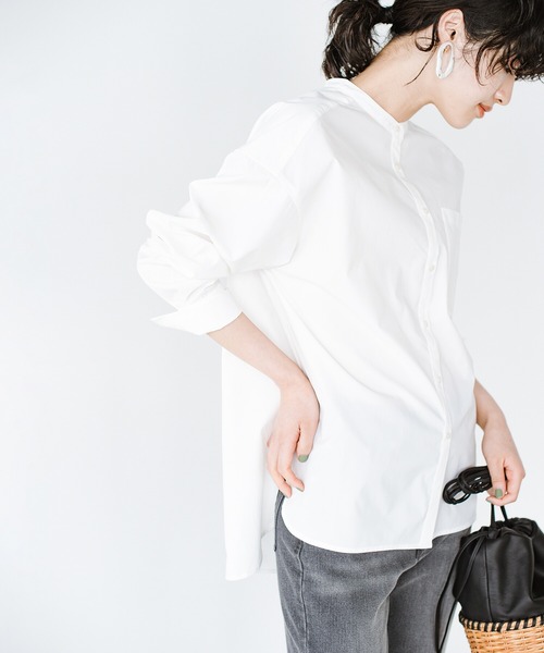 もう天気予報で悩まない Uvカット 撥水加工でどんなときでもおしゃれを楽しむ さっと羽織ってかっこいいオーバーサイズシャツ シャツ ブラウス Haco ハコ のファッション通販 Zozotown