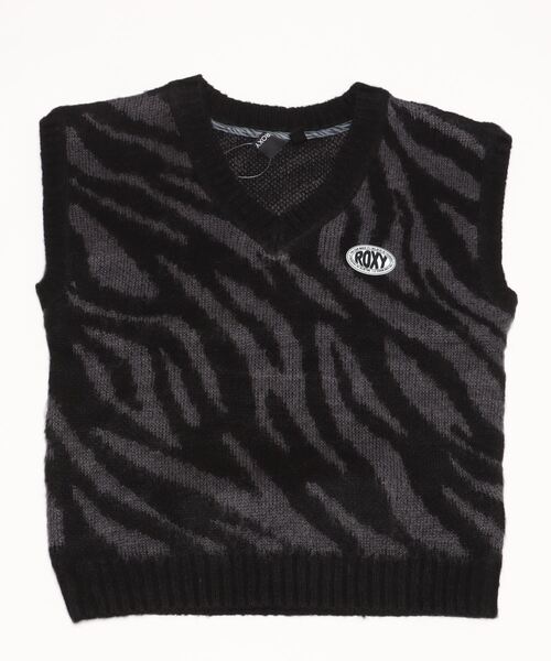 ROXY(ロキシー)の「ROXY SKATE/ロキシースケート 無地/ゼブラ柄/ニットベスト RSR224609T(ベスト・レディース・ホワイト/マルチ・M/L)」の7枚目の写真