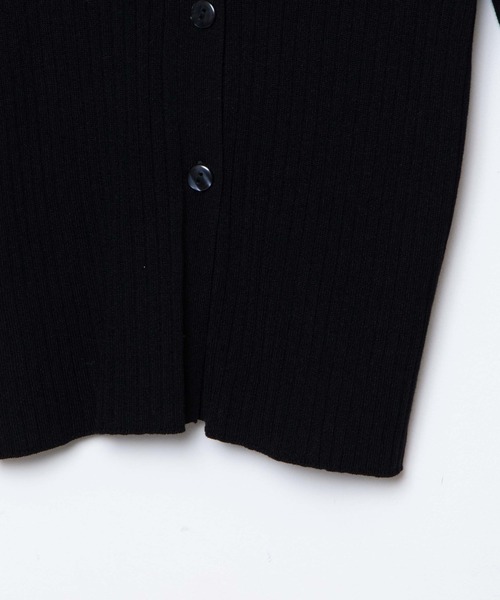 WEGO（ウィゴー）の「WEGO/襟付きワイドリブカーディガン（カーディガン/ボレロ・レディース・ブラック/ライム・FREE）」の15枚目の写真