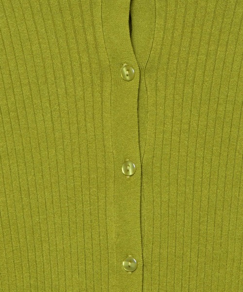 WEGO（ウィゴー）の「WEGO/襟付きワイドリブカーディガン（カーディガン/ボレロ・レディース・ブラック/ライム・FREE）」の21枚目の写真