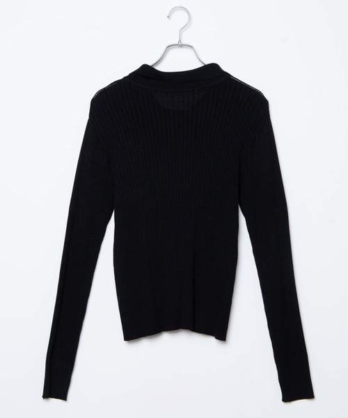 WEGO（ウィゴー）の「WEGO/襟付きワイドリブカーディガン（カーディガン/ボレロ・レディース・ブラック/ライム・FREE）」の18枚目の写真