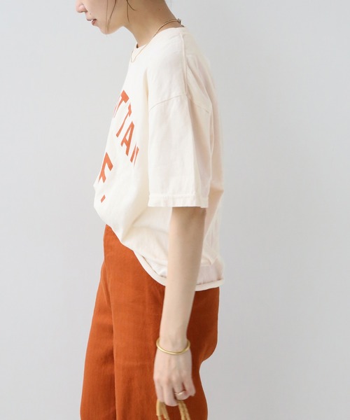 THE DAY ON THE BEACH(ザデイオンザビーチ)の「【THE DAY ON THE BEACH】CUT OFF T-SH:Tシャツ(Tシャツ/カットソー・レディース・ブラック/ブラック系その他/ナチュラル/グリーン系その他/ブラック系その他2・FREE)」の16枚目の写真