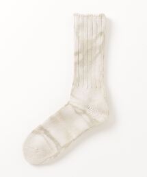 hobo（ホーボー）の「【hobo / ホーボー】 TIE-DYED CREW SOCKS C/N/PU（ソックス/靴下）」