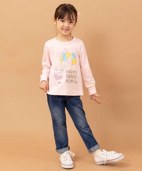 KP(ケーピー)の「リボンポケットのデニムニットパンツ(100~130cm)(デニムパンツ・キッズ・ネイビー・110cm/120cm/130cm)」の5枚目の写真