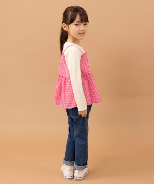 KP(ケーピー)の「リボンポケットのデニムニットパンツ(100~130cm)(デニムパンツ・キッズ・ネイビー・110cm/120cm/130cm)」の3枚目の写真