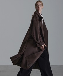 Loose/ルース | gross wool gimmick over coat/グロスウール ギミックオーバーコート(ステンカラーコート)