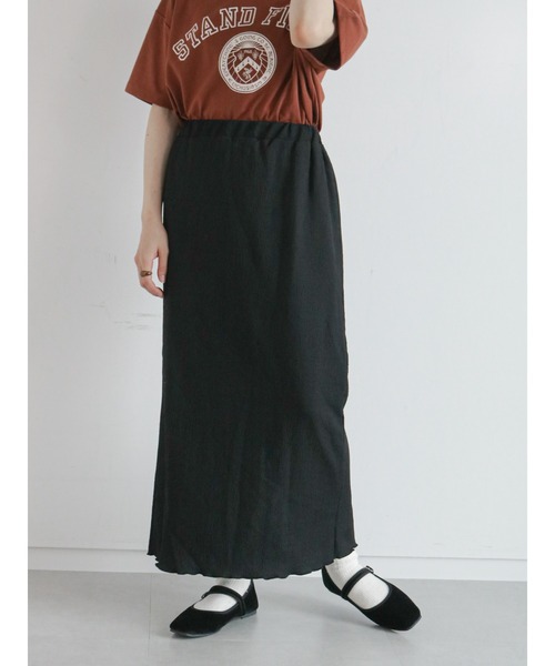 ehka sopo（エヘカソポ）の「しぼしぼカットペンシルスカート（スカート・レディース・グリーン/ブラウン/ブラック・ﾌﾘ-）」の6枚目の写真