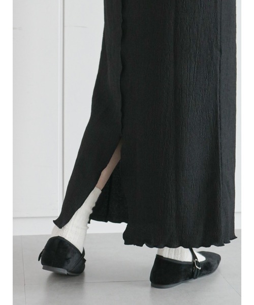 ehka sopo（エヘカソポ）の「しぼしぼカットペンシルスカート（スカート・レディース・グリーン/ブラウン/ブラック・ﾌﾘ-）」の7枚目の写真