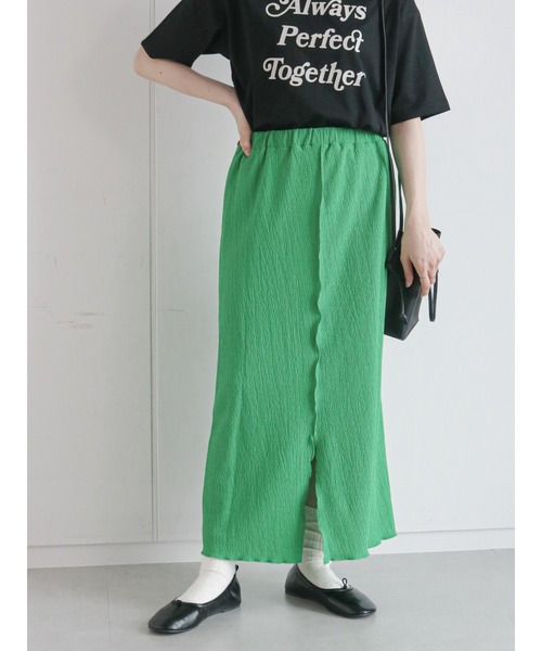 ehka sopo（エヘカソポ）の「しぼしぼカットペンシルスカート（スカート・レディース・グリーン/ブラウン/ブラック・ﾌﾘ-）」の11枚目の写真