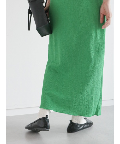 ehka sopo（エヘカソポ）の「しぼしぼカットペンシルスカート（スカート・レディース・グリーン/ブラウン/ブラック・ﾌﾘ-）」の12枚目の写真