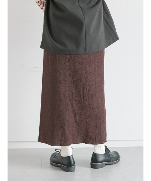 ehka sopo（エヘカソポ）の「しぼしぼカットペンシルスカート（スカート・レディース・グリーン/ブラウン/ブラック・ﾌﾘ-）」の18枚目の写真