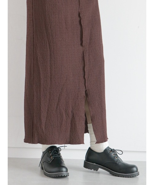 ehka sopo（エヘカソポ）の「しぼしぼカットペンシルスカート（スカート・レディース・グリーン/ブラウン/ブラック・ﾌﾘ-）」の19枚目の写真