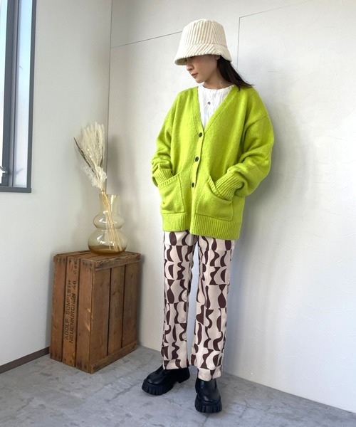 ＪＵＧＬＡＮＳ（ユグランス）の「☆ ふわっと柔らか。起毛モヘアタッチルーズカーディガン　162704（カーディガン/ボレロ・レディース・ブラック/オレンジ/ピンク/ライトグリーン/ブルー・FREE）」の22枚目の写真