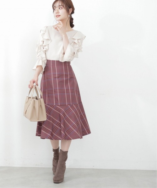 PROPORTION BODY DRESSING（プロポーションボディドレッシング）の「ビエラチェックスカート / 1212220808（スカート・レディース・ブラウン/ベージュ・SMALL/MEDIUM）」の2枚目の写真