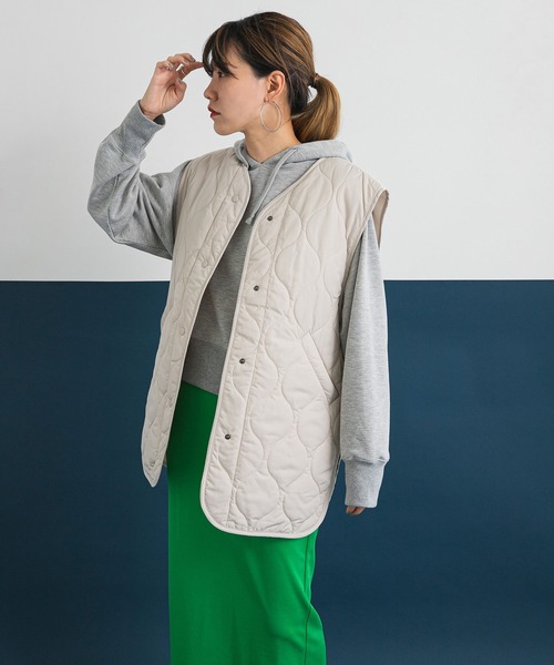 bohmal（ボマール）の「波キルティングライトベスト（ベスト・レディース・オフホワイト/カーキ/ブラック・FREE）」の16枚目の写真