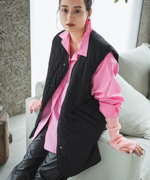 bohmal（ボマール）の「波キルティングライトベスト（ベスト・レディース・オフホワイト/カーキ/ブラック・FREE）」の12枚目の写真