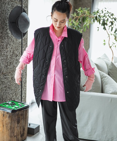 bohmal（ボマール）の「波キルティングライトベスト（ベスト・レディース・オフホワイト/カーキ/ブラック・FREE）」の9枚目の写真