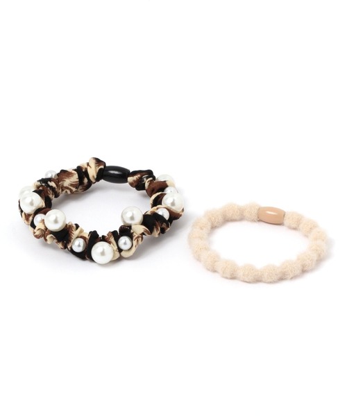 niko and...（ニコアンド）の「2セットヘアゴム（ヘアゴム・レディース・ブラック/ブラウン/アイボリー・0）」の3枚目の写真