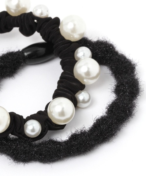 niko and...（ニコアンド）の「2セットヘアゴム（ヘアゴム・レディース・ブラック/ブラウン/アイボリー・0）」の5枚目の写真