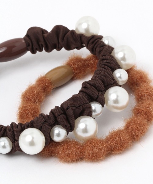 niko and...（ニコアンド）の「2セットヘアゴム（ヘアゴム・レディース・ブラック/ブラウン/アイボリー・0）」の7枚目の写真