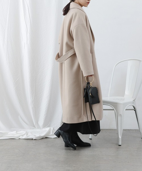 COLONY 2139(コロニートゥーワンスリーナイン)の「テックウールチェスターコート(チェスターコート・レディース・ブラック/グレイッシュベージュ/ベージュ・LARGE/MEDIUM)」の10枚目の写真