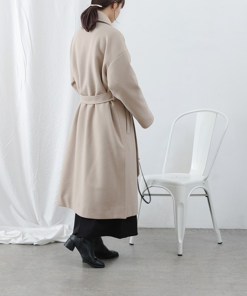 COLONY 2139(コロニートゥーワンスリーナイン)の「テックウールチェスターコート(チェスターコート・レディース・ブラック/グレイッシュベージュ/ベージュ・LARGE/MEDIUM)」の16枚目の写真