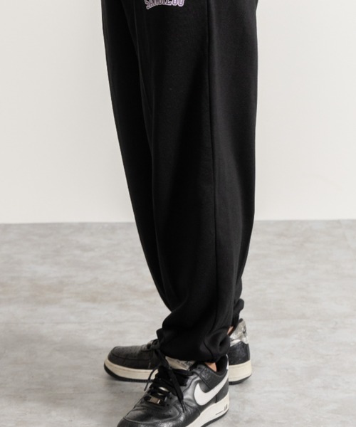 NYLAUS（ナイラス）の「ロゴプリント ワイド スウェットイージーパンツ（スウェットパンツ・メンズ・ブラック/ネイビー/グリーン/杢グレー/オートミール・LL/L/M）」の12枚目の写真