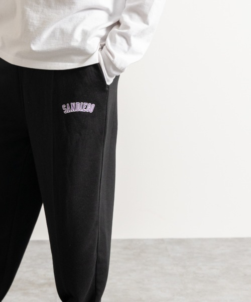 NYLAUS（ナイラス）の「ロゴプリント ワイド スウェットイージーパンツ（スウェットパンツ・メンズ・ブラック/ネイビー/グリーン/杢グレー/オートミール・LL/L/M）」の13枚目の写真