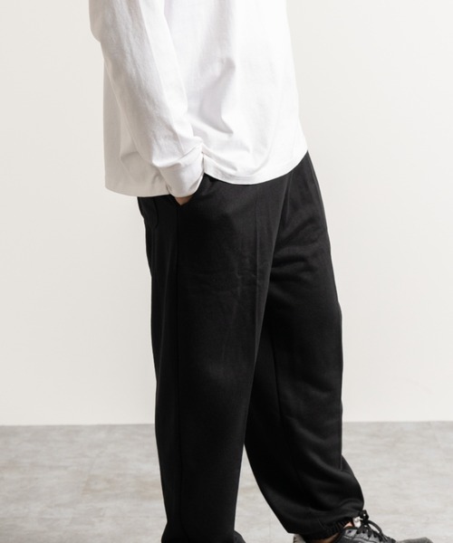 NYLAUS（ナイラス）の「ロゴプリント ワイド スウェットイージーパンツ（スウェットパンツ・メンズ・ブラック/ネイビー/グリーン/杢グレー/オートミール・LL/L/M）」の14枚目の写真