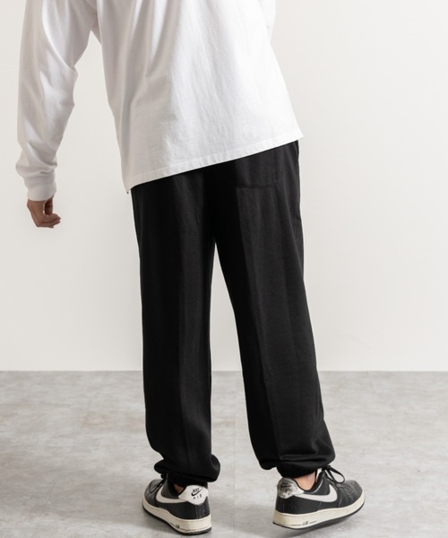 NYLAUS（ナイラス）の「ロゴプリント ワイド スウェットイージーパンツ（スウェットパンツ・メンズ・ブラック/ネイビー/グリーン/杢グレー/オートミール・LL/L/M）」の17枚目の写真