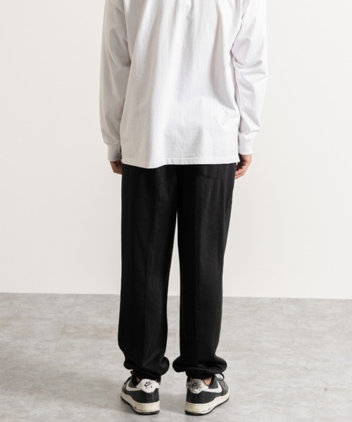 NYLAUS（ナイラス）の「ロゴプリント ワイド スウェットイージーパンツ（スウェットパンツ・メンズ・ブラック/ネイビー/グリーン/杢グレー/オートミール・LL/L/M）」の11枚目の写真