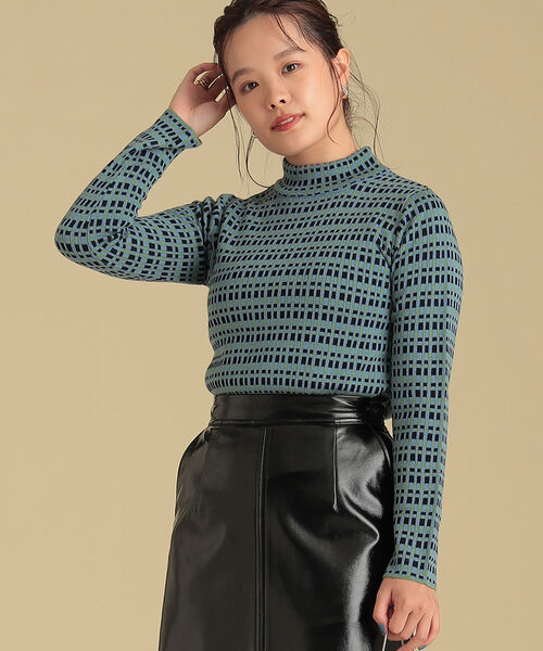 Ray BEAMS(レイビームス)の「Ray BEAMS / カラー チェック ハイネック ニット(Tシャツ/カットソー・レディース・ブルー/オレンジ・ONE SIZE)」の16枚目の写真