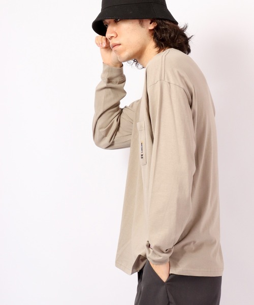 FUNALIVE(ファンアライブ)の「BF2 select Soar Out Door オーバーサイズ ペンギン 刺繍 ポケ付き ロングスリーブTシャツ(Tシャツ/カットソー・メンズ・ブラック/ピンク/ブルー/グレイッシュベージュ・LL/M/L)」の19枚目の写真