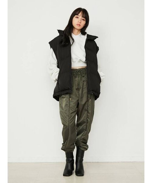 CALNAMUR(カルナムール)の「ナイロンカラーパンツ(その他パンツ・レディース・カーキ/オレンジ・FREE)」の9枚目の写真