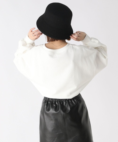 Heather(ヘザー)の「刺繍ロゴスウェットプルオーバー 166436(スウェット・レディース・オフホワイト/ネイビー/ブラック・FREE)」の5枚目の写真