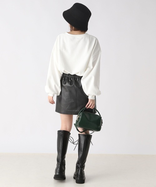 Heather(ヘザー)の「刺繍ロゴスウェットプルオーバー 166436(スウェット・レディース・オフホワイト/ネイビー/ブラック・FREE)」の8枚目の写真