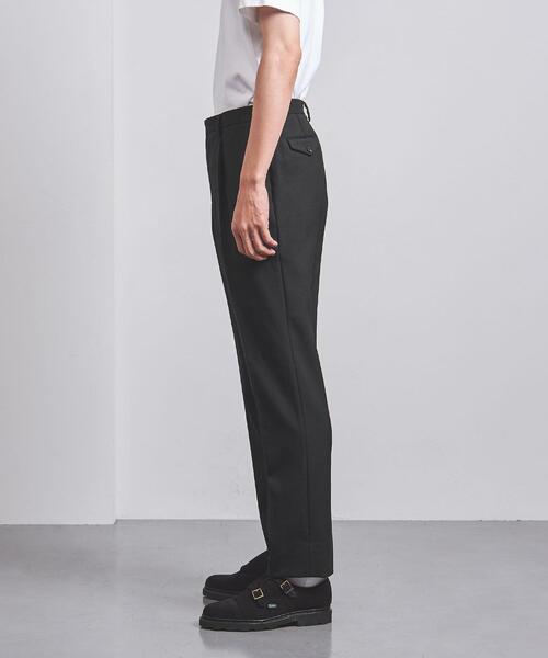 UNITED ARROWS（ユナイテッドアローズ）の「ギャバジン 1プリーツ テーパードパンツ（その他パンツ・メンズ・ブラック/グレー/ダークブラウン・S/M/L/XL）」の5枚目の写真
