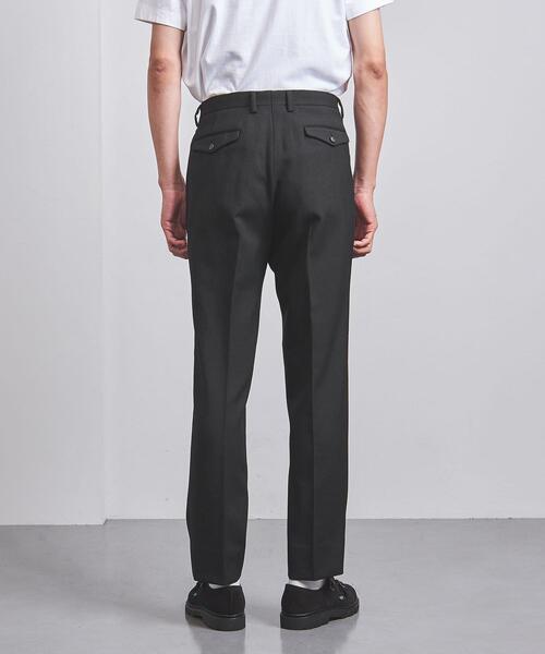 UNITED ARROWS（ユナイテッドアローズ）の「ギャバジン 1プリーツ テーパードパンツ（その他パンツ・メンズ・ブラック/グレー/ダークブラウン・S/M/L/XL）」の6枚目の写真