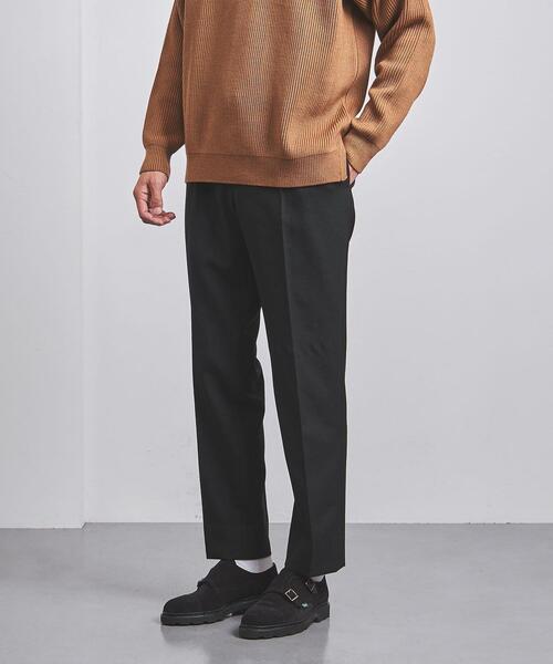 UNITED ARROWS（ユナイテッドアローズ）の「ギャバジン 1プリーツ テーパードパンツ（その他パンツ・メンズ・ブラック/グレー/ダークブラウン・S/M/L/XL）」の8枚目の写真