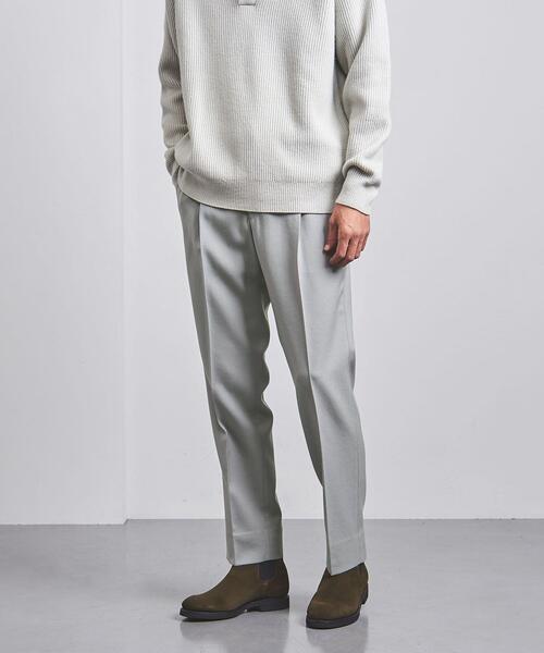 UNITED ARROWS（ユナイテッドアローズ）の「ギャバジン 1プリーツ テーパードパンツ（その他パンツ・メンズ・ブラック/グレー/ダークブラウン・S/M/L/XL）」の10枚目の写真