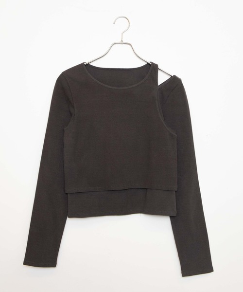 WEGO（ウィゴー）の「WEGO/【一部店限定】レイヤードセットリブロンT（Tシャツ/カットソー・レディース・ダークオレンジ/スミクロ・FREE）」の19枚目の写真