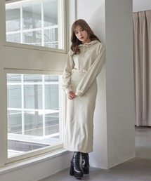 ANDGEEBEE | スウェットフーディーワンピ(ワンピース)