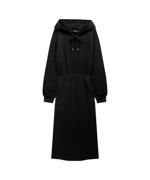 ANDGEEBEE（アンジービー）の「スウェットフーディーワンピ（ワンピース・レディース・アイボリー/ブラック・MEDIUM）」の19枚目の写真