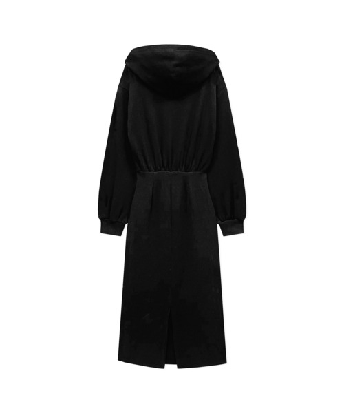 ANDGEEBEE（アンジービー）の「スウェットフーディーワンピ（ワンピース・レディース・アイボリー/ブラック・MEDIUM）」の6枚目の写真