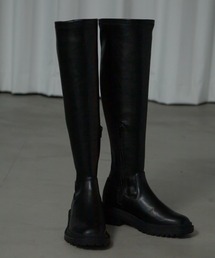 Ezick | 【mio notis】フェイクレザーロンガーブーツ(ブーツ)