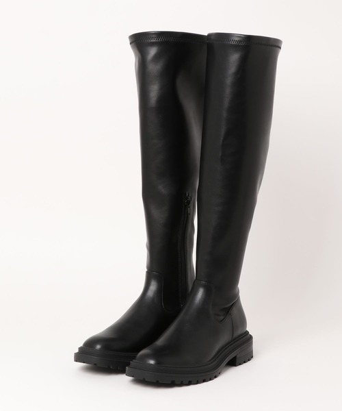 Ezick(エジック)の「【mio notis】フェイクレザーロンガーブーツ(ブーツ・レディース・ブラック・39/37/38/36)」の8枚目の写真