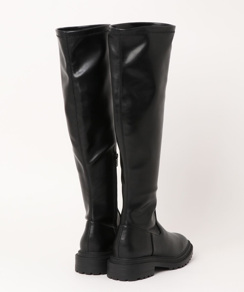 Ezick(エジック)の「【mio notis】フェイクレザーロンガーブーツ(ブーツ・レディース・ブラック・39/37/38/36)」の9枚目の写真