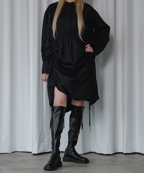 Ezick(エジック)の「【mio notis】フェイクレザーロンガーブーツ(ブーツ・レディース・ブラック・39/37/38/36)」の15枚目の写真