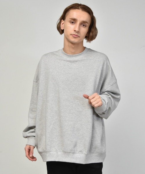 Starting Over（スターティングオーバー）の「裏起毛ルーズフィットクルーネックトレーナー（スウェット・メンズ・オフホワイト/ブラック/グレー/アッシュブラウン/グリーン/ネイビー・M/L/XL）」の4枚目の写真