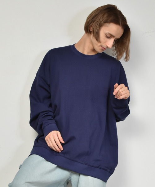 Starting Over（スターティングオーバー）の「裏起毛ルーズフィットクルーネックトレーナー（スウェット・メンズ・オフホワイト/ブラック/グレー/アッシュブラウン/グリーン/ネイビー・M/L/XL）」の6枚目の写真